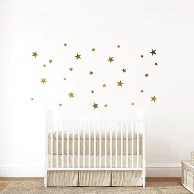 Jumada's - Universele Muurstickers - Sterren - Stars - Wanddecoratie - Goud - Set van 39 stuks