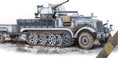 ACE Modelbouwpakket Militaire voertuigen - 72573 3,7cm Flak 36 auf Fahrgestell mZgKw 5t Sd.Kfz.6/2 Plastic - 1:72 - Modelbouw
