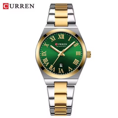 Curren Elegante Dameshorloge | Polshorloge | Dames | Horloge | 33MM | Vrouwen | RVS | Groen