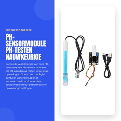 Dailygoods - PH-sensormodule - pH-testen - Nauwkeurige metingen - Compact formaat - PH-sonde - Geschikt voor waterige oplossingen - Professioneel gebruik
