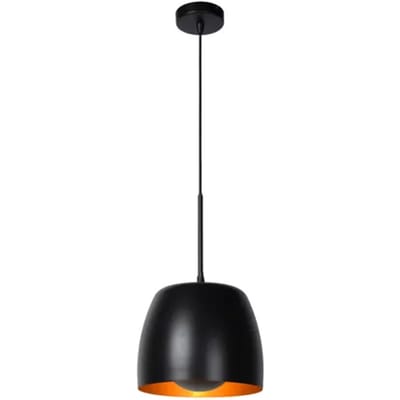Lucide NOLAN - Hanglamp - Ø 24 cm - 1xE27 - Zwart