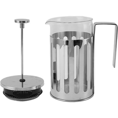 Cafetière à piston Verre borosilicate élevé Acier inoxydable 304 Résistant à la chaleur pour Maison Camping Voyage Type 1 white