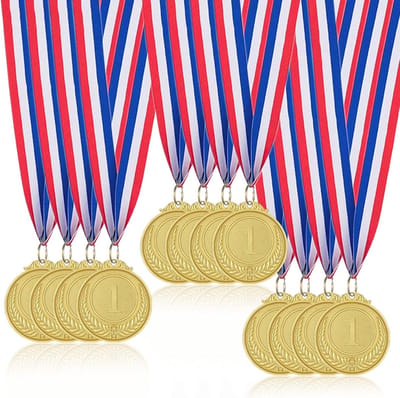 Gouden Medailles voor Kinderen - 12 Stuks Sportprijzen en Feestgeschenken