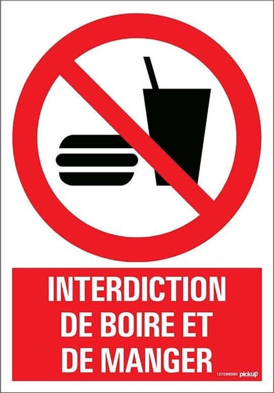Pickup bord panneau 23x33 cm Combi - Interdiction de boire