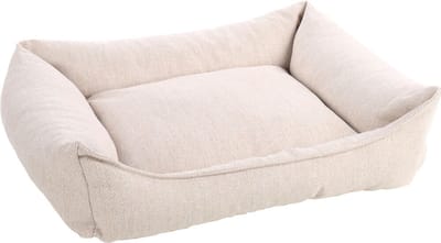 Orthopedische hondenmand – orthopedisch hondenbed – Premium Line – Pure luxe hondenbed 80 x 67 x 22 cm – Extra memory foam voor maximaal comfort – Flamingo Baldar Mand Beige