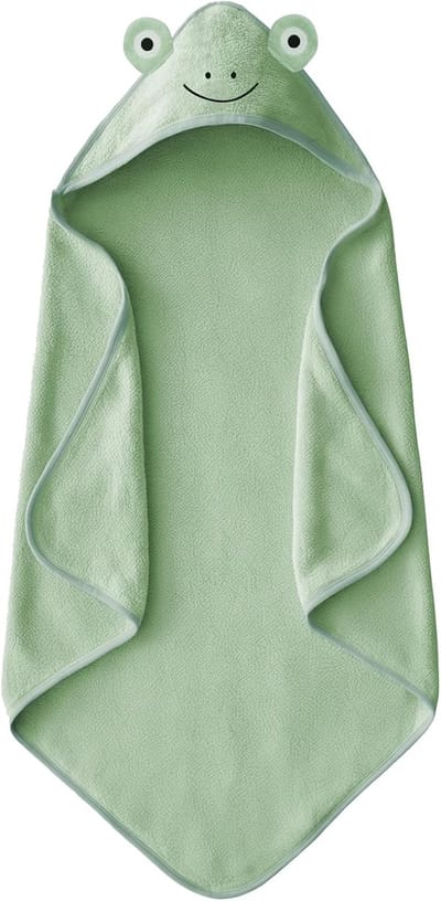 Badhanddoek - Babybadhanddoe - ultrazachte handdoek met capuchon - Babyhanddoeken met capuchon voor pasgeborenen - Geschikt voor baby's en kinderen - zacht en absorberend - 90×90cm （groen） - 1 stuk