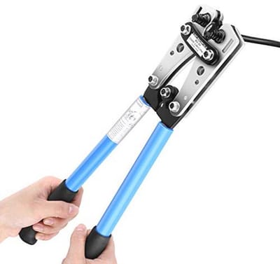 Krimptang voor kabelschoenen 6-50 mm² met antislip handgrepen en lange levensduur