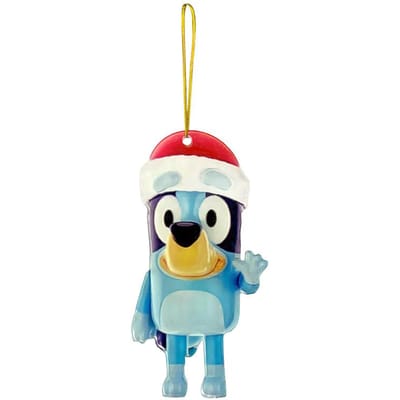 Bluey Bingo Anime Figuur Print Acryl Materiaal Hanger Cartoon Hondenfamilie Kinder Verjaardag Kerst Decoratie Cadeau white