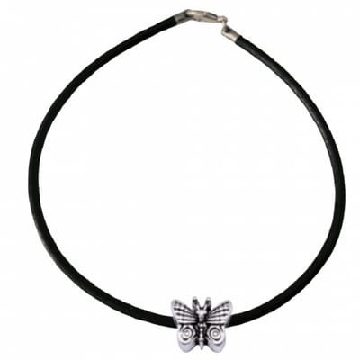 Enkelkoord Zwart- Vlinder- 25 cm - Charme Bijoux