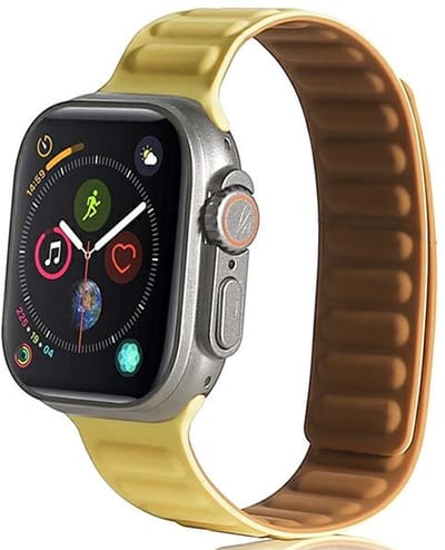 Beline - Apple Watch Band - Magnetische Sluiting - Hoogwaardig Materiaal - Geel