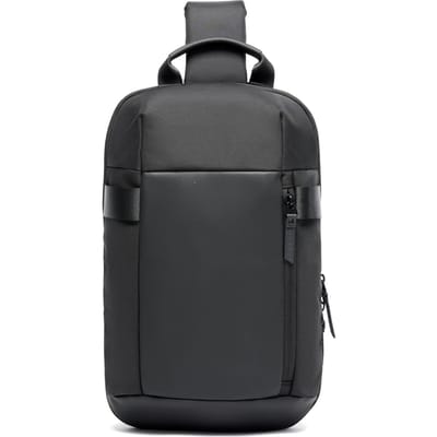 Functionele Fietsborsttas, Schoudertas, Heren Commuter Rugzak, Messenger Bag zwart