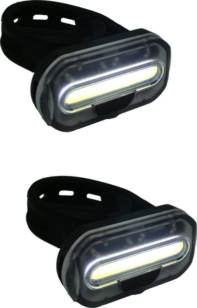 Benson Koplamp - 2x - LED - fietsverlichting - stuur / frame bevestiging - op batterij