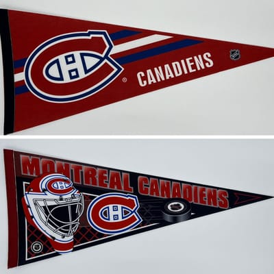 USArticlesEU - Montreal Canadiens - Canada - NHL - Vaantje - Ijshockey - Hockey - Ice Hockey - Sportvaantje - Pennant - Wimpel - Vlag - 31 x 72 cm - Goalie Design Canadiens