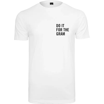 Urban Classics Heren Tshirt -M- Do It For The Gram Likes Wit