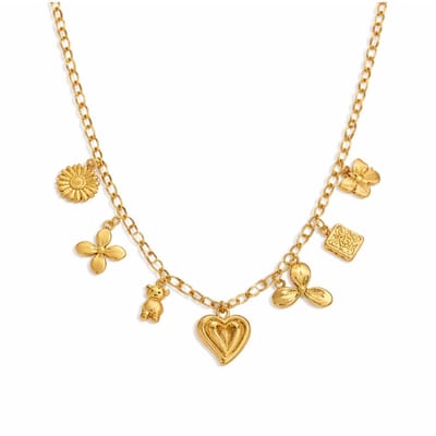 Luxxie-Bedelketting-goudkleur ketting-stainless steel ketting-gouden kettinfg dames-stainless steel sieraden
