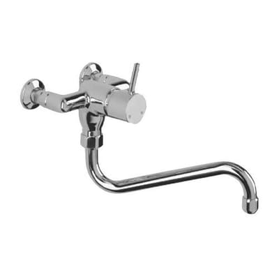 KWC Gastro single lever sink wall mixer with spout from below for professional kitchen, projection 30 cm K.24.32.14.000A86