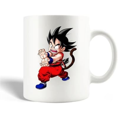 Mug en Céramique - Dragon Ball Z - Sangoku - 30cl - Compatible Lave-Vaisselle - Blanc