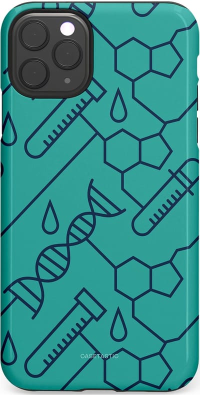 Casetastic hoesje geschikt voor Apple iPhone 11 Pro Max - Dubbellaagse bescherming - DNA Creaties - Fashion Case - Turquoise