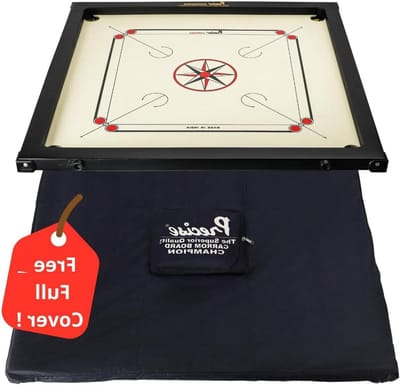 Carrom Bord - Tafelspel Spel - Entertainment Spelen - Gepatenteerde Technologie - 74 x 74 cm - Zwart
