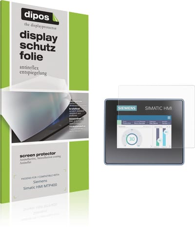 dipos – 2x Matte Beschermfolie geschikt voor Siemens Simatic HMI MTP400 | Krasbestendige & antireflecterende Screenprotector Ultra-Thin