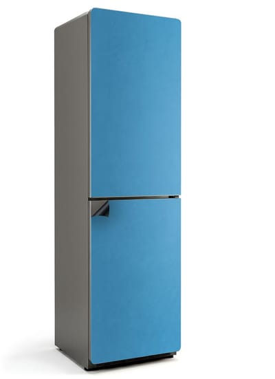 Wallfluent Magnetische Koelkastmat - Blauw Koelkast Magneet Sticker - 60 cm x 205 cm - Blauw Magnetische Koelkastmat - Decoratieve Koelkastfolie - Magnetische Koelkastbekleding - Stijlvolle Koelkastfolie