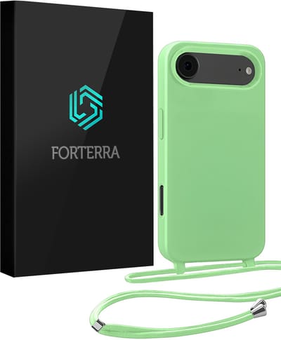Hoesje Geschikt voor iPhone Air Case Siliconen Hoes Met Koord - Hoes Geschikt voor iPhone Air Met Telefoonkoord Hoesje Backcover - Groen