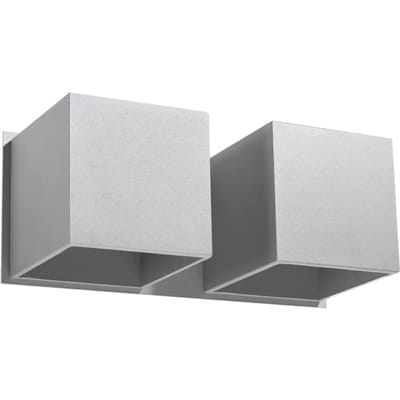 Sollux Lighting Wandlamp Quad - G9 - grijs - aluminium - 11x26x12cm