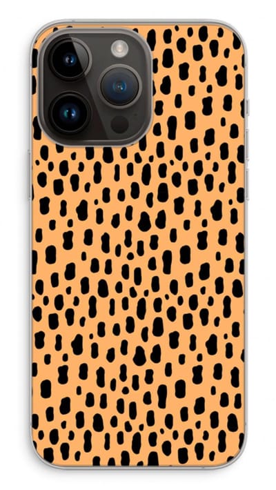 Case Company® - Hoesje geschikt voor iPhone 14 Pro Max hoesje - Panter - Soft Cover Telefoonhoesje - Bescherming aan alle Kanten en Schermrand