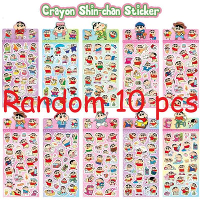 Perfecte Crayon Shin-chan Stickers 10 Vel Cartoon Decals voor Kinderen Scrapbook Journal DIY Knutselen Perfect Cadeau Duurzaam