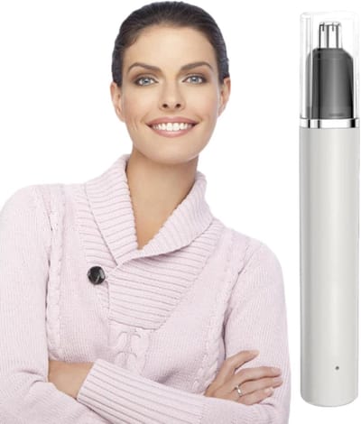 Neus Haren Trimmer - Gezichtshaar Trimmer - Persoonlijke Verzorging - Beschermt Neusholte - 13.5 cm - Wit