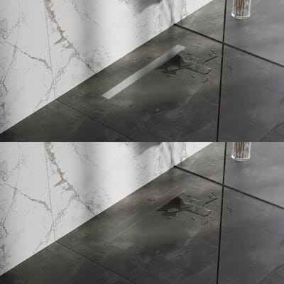 Brauer Douchegoot met Multifunctioneel Rooster en Flens - 70 cm - Rvs Geborsteld