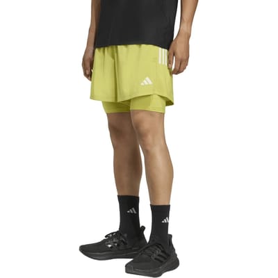 Adidas Unisex Performance Own The Run Climacool 2in1 5 Pockets Shor Maat: S | Korte Broeken Outlet | Unisex | Groen