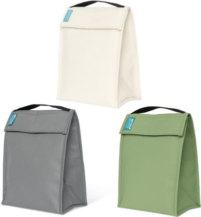 Retulp Fridgebag - Lunchtas - Koeltas - Koeltasje klein - Gemaakt van koelkast - Koeltas lunch - 9 liter - 3 Stuks - Grijs - Groen - Wit