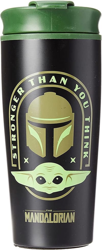 Star Wars: The Mandalorian - " Stronger Than You Think" Metalen Reisbeker