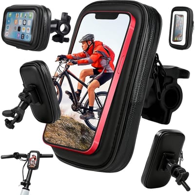 Telefoonhouder Fiets - Waterdichte Fietshouder voor alle Telefoons van 5.0 tot 6.3 inch – Waterproof en Dustproof Bike Mount Holder – Fiets Stuur Houder