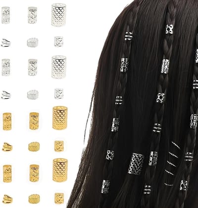 180 Stuks Haaraccessoires voor Vlechten en Dreadlocks - Haarclips voor Mannen, Vrouwen en Meisjes