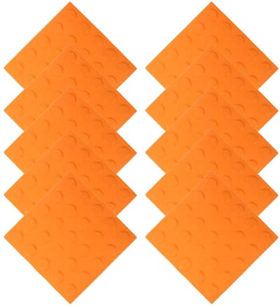 Blinde Stoeptegels - Voelbare Bestrating Tactiele Stenen - Veilige Navigatie - Antislip PVC Materiaal - 25 x 25 cm - Geel