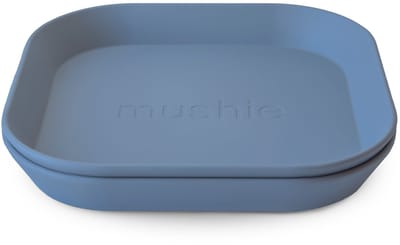 Mushie Bord Vierkant (set van 2) Twilight Blue