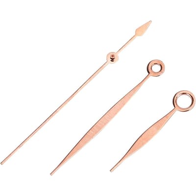 T41 Montre Homme Aiguilles Heure Minute Seconde Aiguilles de Montre Adaptées pour Mouvement ETA2824 Or Rose beige