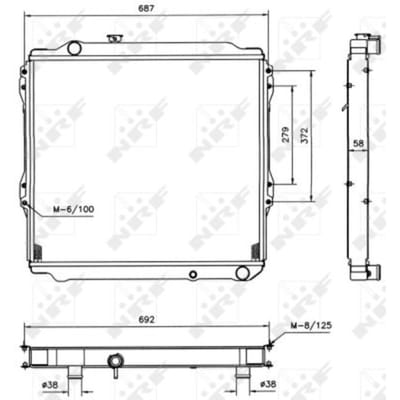 Radiator, motorkoeling NRF 52088