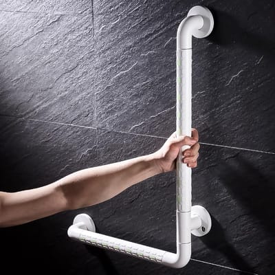 Veiligheidsgrepen - Steungrepen Badkamer - Zelfstandig Leven - Antibacterieel Nylon ABS - 60 x 40 cm - Wit
