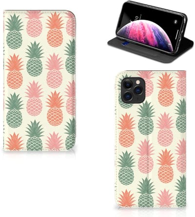 Apple iPhone 11 Pro Max Flip Style Cover Ananas