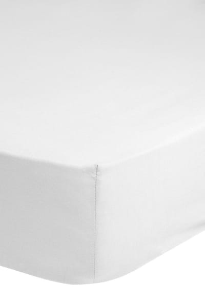 Good Morning hoeslaken effen kleur - 2 persoons 140x200 cm - Wit - 100% Katoen jersey