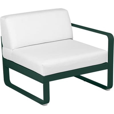 Fermob BELLEVIE Fauteuil Module rechts - 02 cedergroen - 81 witgrijs