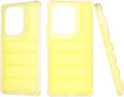Hoesje geschikt voor Xiaomi Redmi Note 13 Pro / Xiaomi Poco M6 Pro - Techsuit Wave Shield Shockproof Hard Case Back Cover - Geel