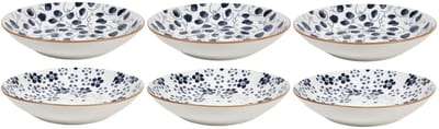 Cookinglife Diepe Borden / Pastaborden Fleuris ø 20 cm - 6 stuks