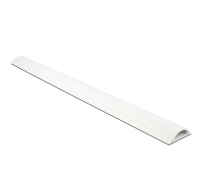 Kunststof kabelgoot half-rond met zelfklevende plakstrip - 100 x 5 cm / wit