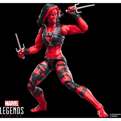 Marvel Legends Series Red She-Hulk, Hulk Comics Collectible 15-cm-scale Action Figure