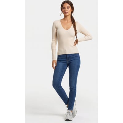 & Other Stories Finn Top Beige Maat: L | Longsleeves Outlet | Dames | Beige