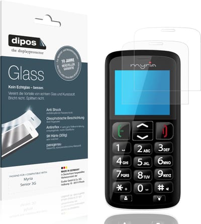 dipos – 2x Matte Pantserfolie geschikt voor Myria Senior 3G | 9H Screenprotector
